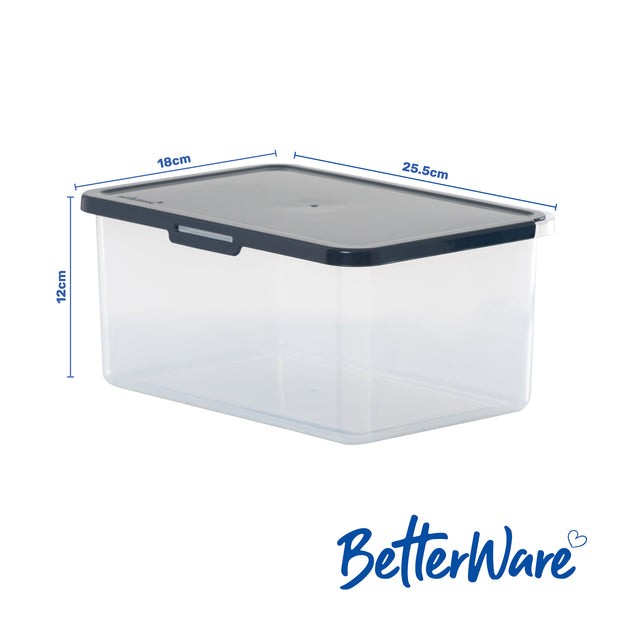 BetterWare 25.5cm Rectangular Food Locker Box 4.2L