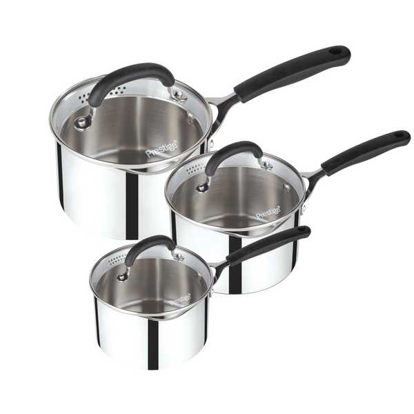 Prestige Made to Last 20cm (3.5lt) Stainless Steel Straining Saucepan