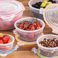 Lock & Lock Nestable 5 Piece Round Plastic Container Set