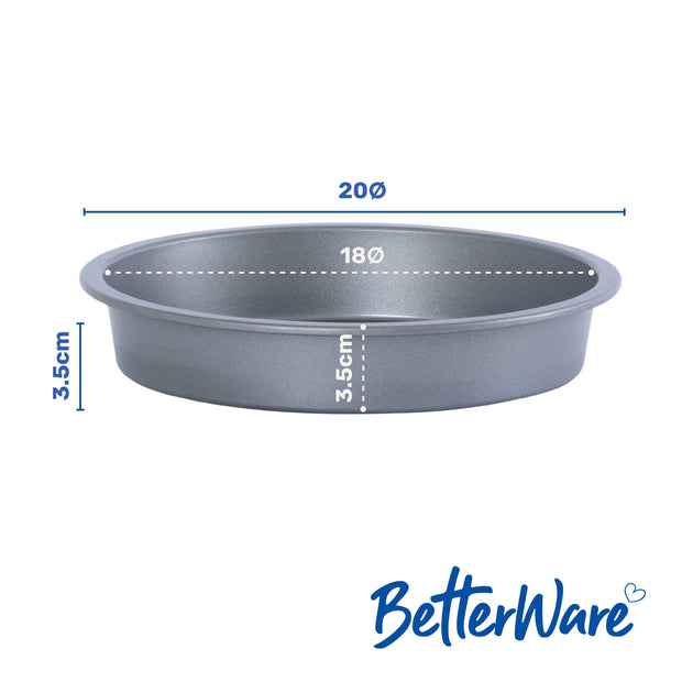 BetterWare Essentials Non-Stick Deep Round Sandwich Tin