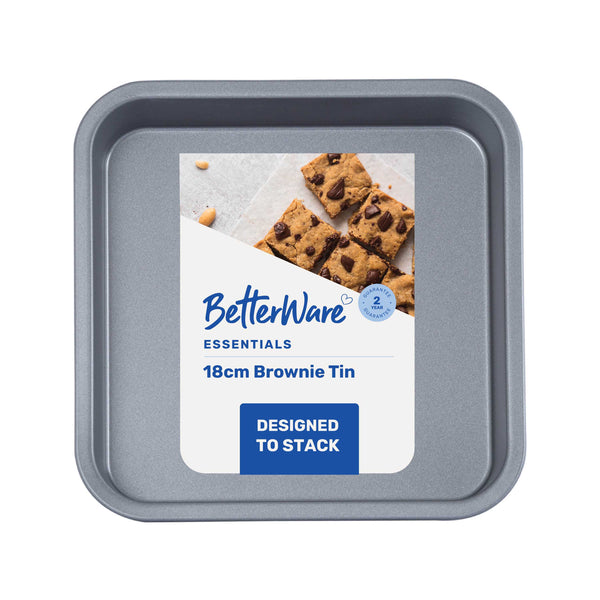 BetterWare Essentials Non-Stick Brownie Tin 18cm Single