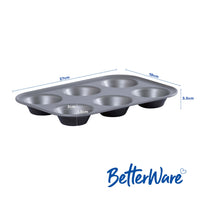 BetterWare Essentials 6-Cup Non-Stick Muffin Tin