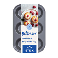 BetterWare Essentials 6-Cup Non-Stick Muffin Tin