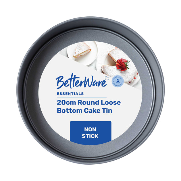 BetterWare Essentials 20cm Non-Stick Loose Bottom Deep Cake Tin