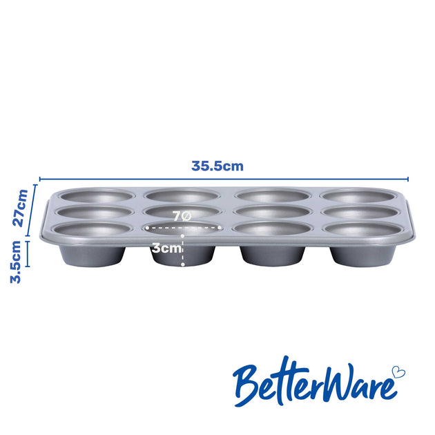 BetterWare Essentials 12-Cup Non-Stick Muffin Tin
