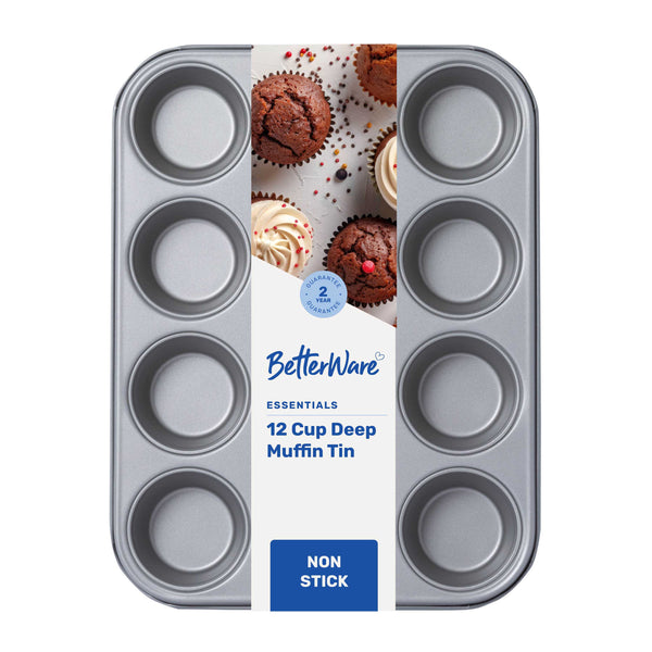 BetterWare Essentials 12-Cup Non-Stick Muffin Tin