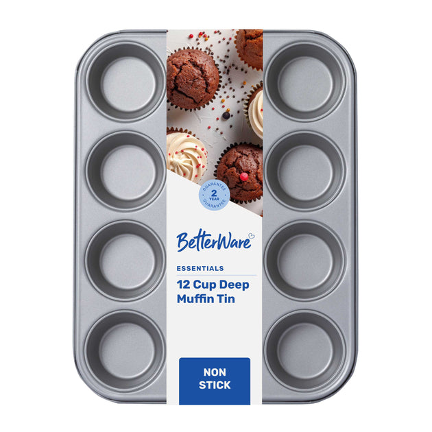BetterWare Essentials 12-Cup Non-Stick Muffin Tin