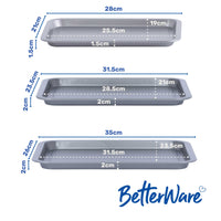 BetterWare Essentials Set 3 of Non-Stick Stacking Oven Trays