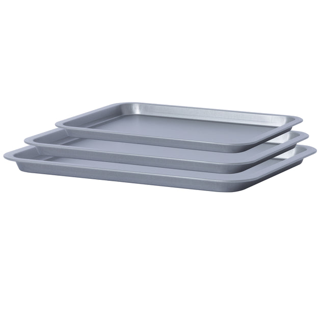 BetterWare Essentials Set 3 of Non-Stick Stacking Oven Trays