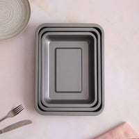 BetterWare Essentials Set of 3 Non-Stick Stacking Roasting Tins