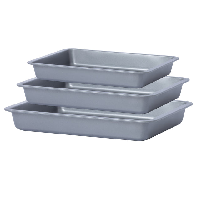 BetterWare Essentials Set of 3 Non-Stick Stacking Deep Trays