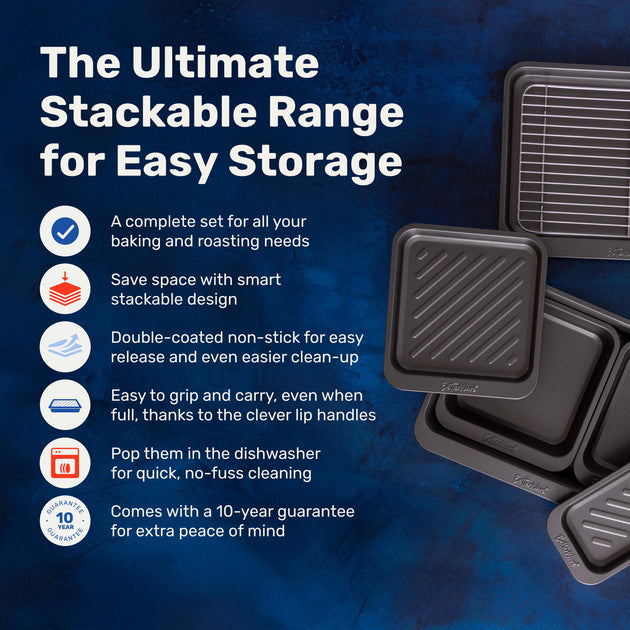 BetterWare Stack Ease 7-Piece Bakeware Set