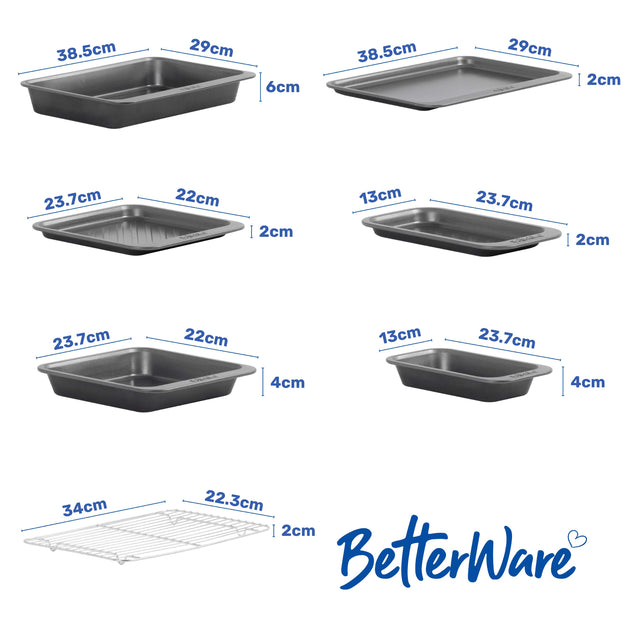 BetterWare Stack Ease 7-Piece Bakeware Set