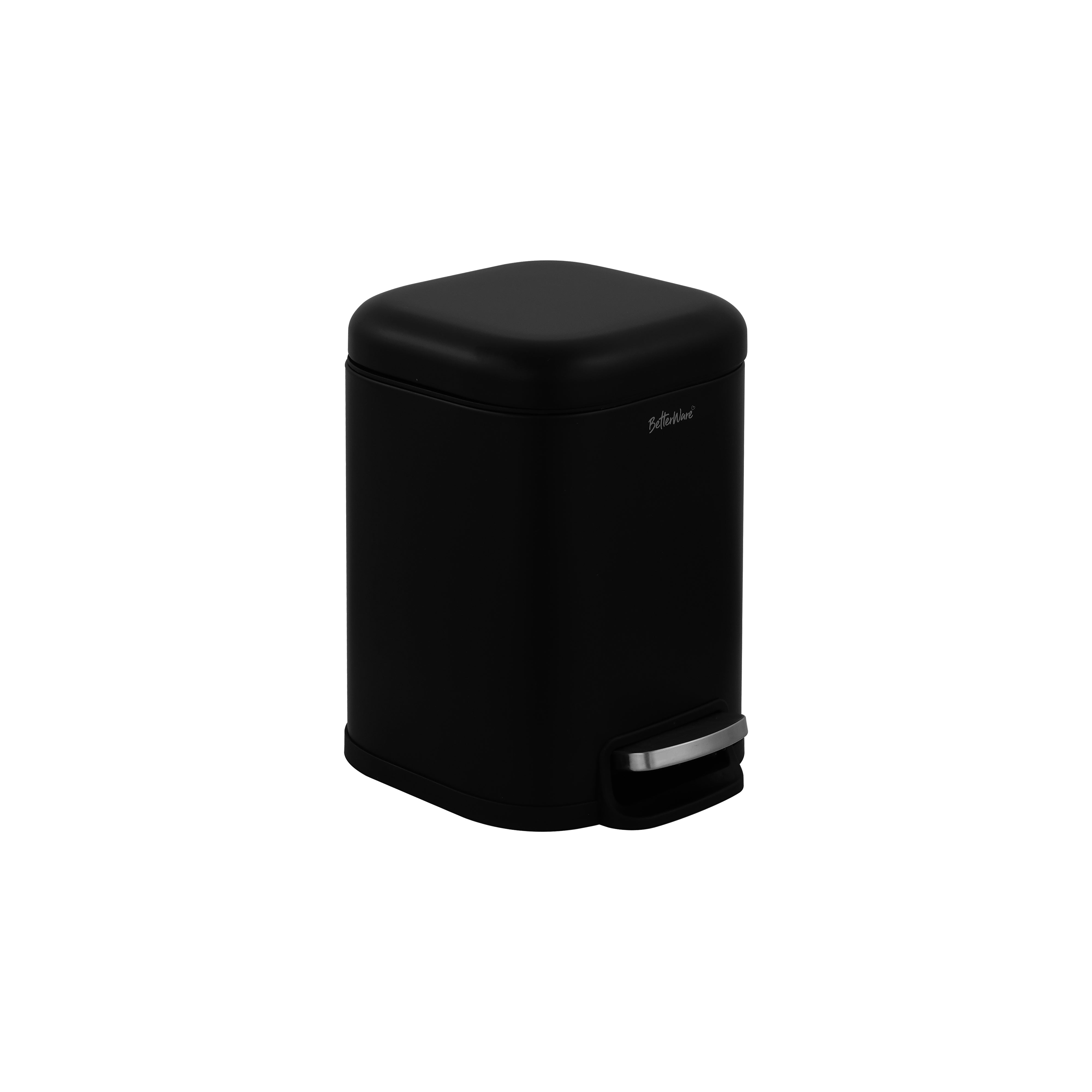 BetterWare 6L Soft-Close Pedal Bin Black