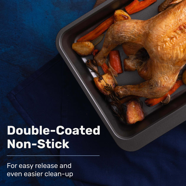 BetterWare Stack Ease 2-Piece Large Roaster & Tray Set