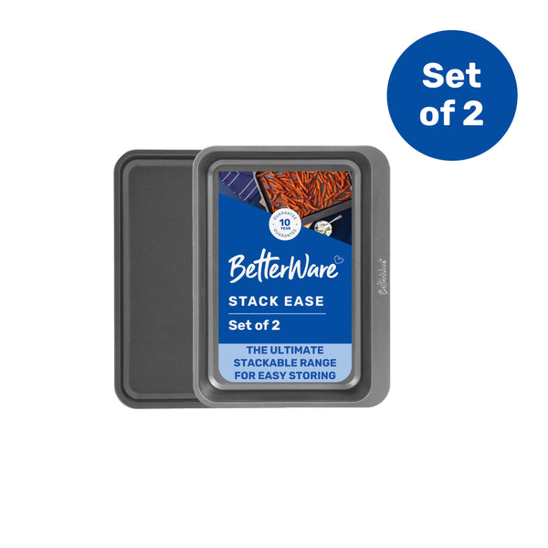 BetterWare Stack Ease 2-Piece Large Roaster & Tray Set