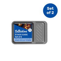BetterWare Stack Ease 2-Piece Medium Roaster & Tray Set