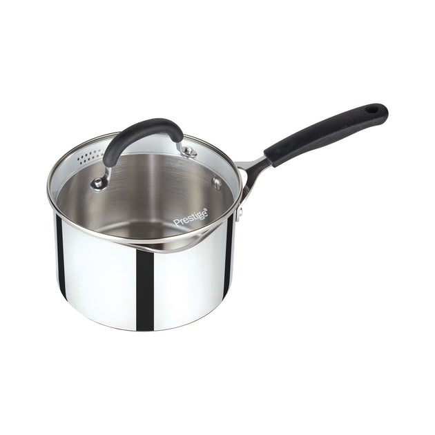 Prestige Made to Last 18cm (2.6lt) Stainless Steel Straining Saucepan