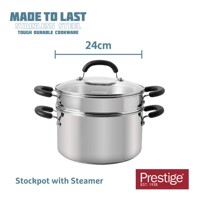 Prestige Made to Last 24cm Stainless Steel Stockpot