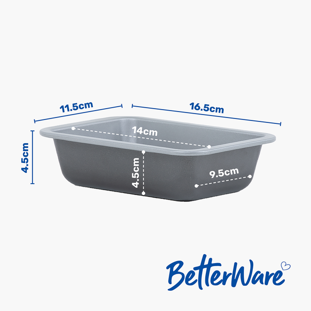BetterWare Air Fryer Accessories Set of 2 x Premium Coated Rectangular Deep Dishes