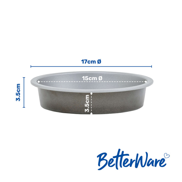 BetterWare Air Fryer Accessories Set of 2 Premium Coated Round Tins