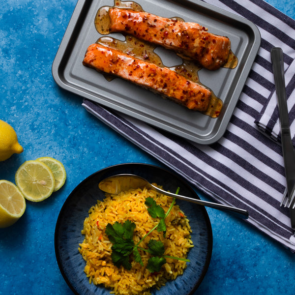 BetterWare Air Fryer Accessories Set of 2 x Premium Coated Rectangular Trays