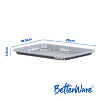 BetterWare Air Fryer Accessories Set of 2 x Premium Coated Rectangular Trays