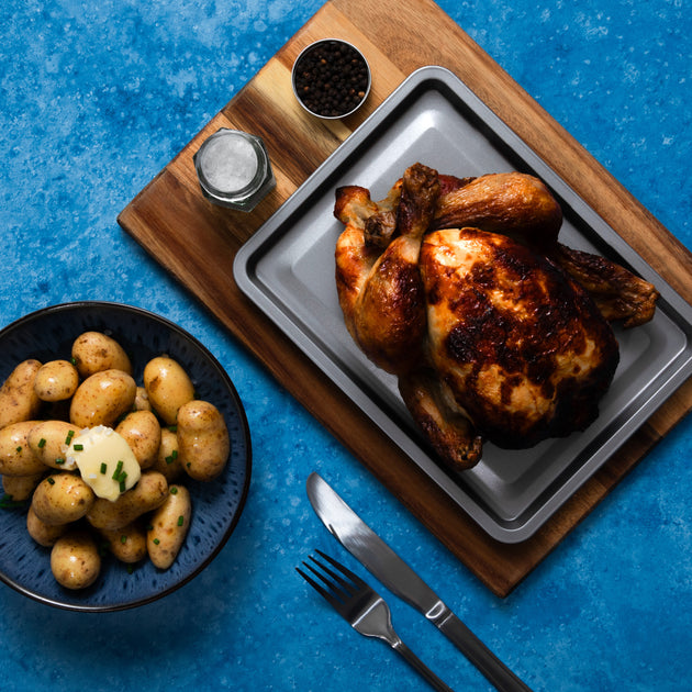BetterWare Air Fryer Accessories Set of 2 x Premium Coated Rectangular Trays