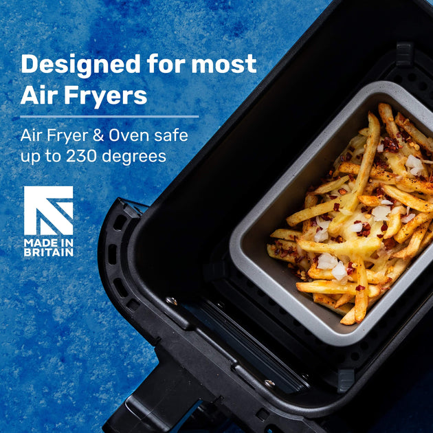 BetterWare Air fryer Accessories Set of 4 x 9cm Premium Coated Round Deep Tins