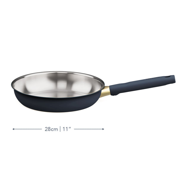 Prestige Stainless Steel Frying Pan 28cm French Navy