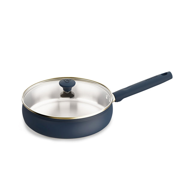 Prestige Stainless Steel 24cm Deep Frying Pan with Lid