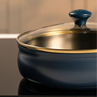 Prestige Stainless Steel 24cm Deep Frying Pan with Lid
