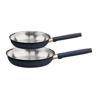 Prestige Stainless Steel 20cm & 28cm Frying Pan Twin Pack
