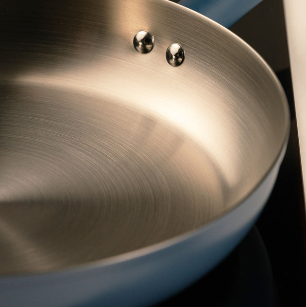 Prestige Stainless Steel 20cm & 28cm Frying Pan Twin Pack