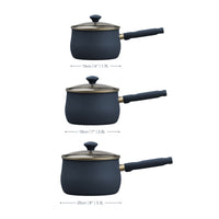 Prestige Stainless Steel 3 Piece Saucepan Set French Navy