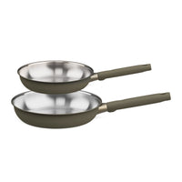 Prestige Stainless Steel 20cm & 28cm Frying Pan Twin Pack