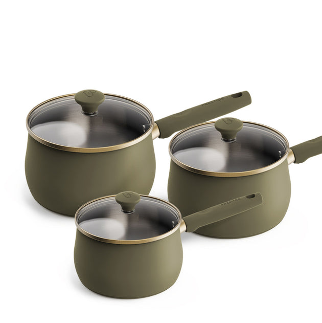 Prestige Stainless Steel 3 Piece Saucepan Set