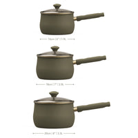Prestige Stainless Steel 3 Piece Saucepan Set Urban Olive