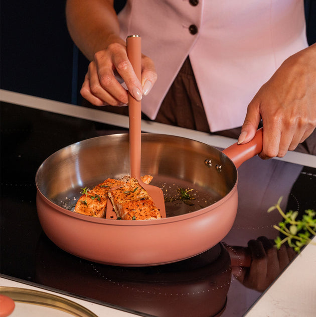 Prestige Stainless Steel 24cm Deep Frying Pan with Lid