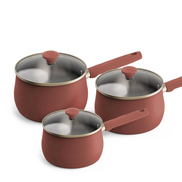 Prestige Stainless Steel 3 Piece Saucepan Set