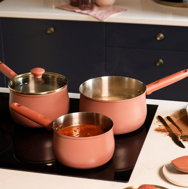 Prestige Stainless Steel 3 Piece Saucepan Set