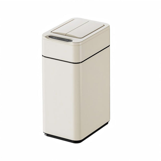 9L Stainless Steel Wing Open Sensor Bin Cream