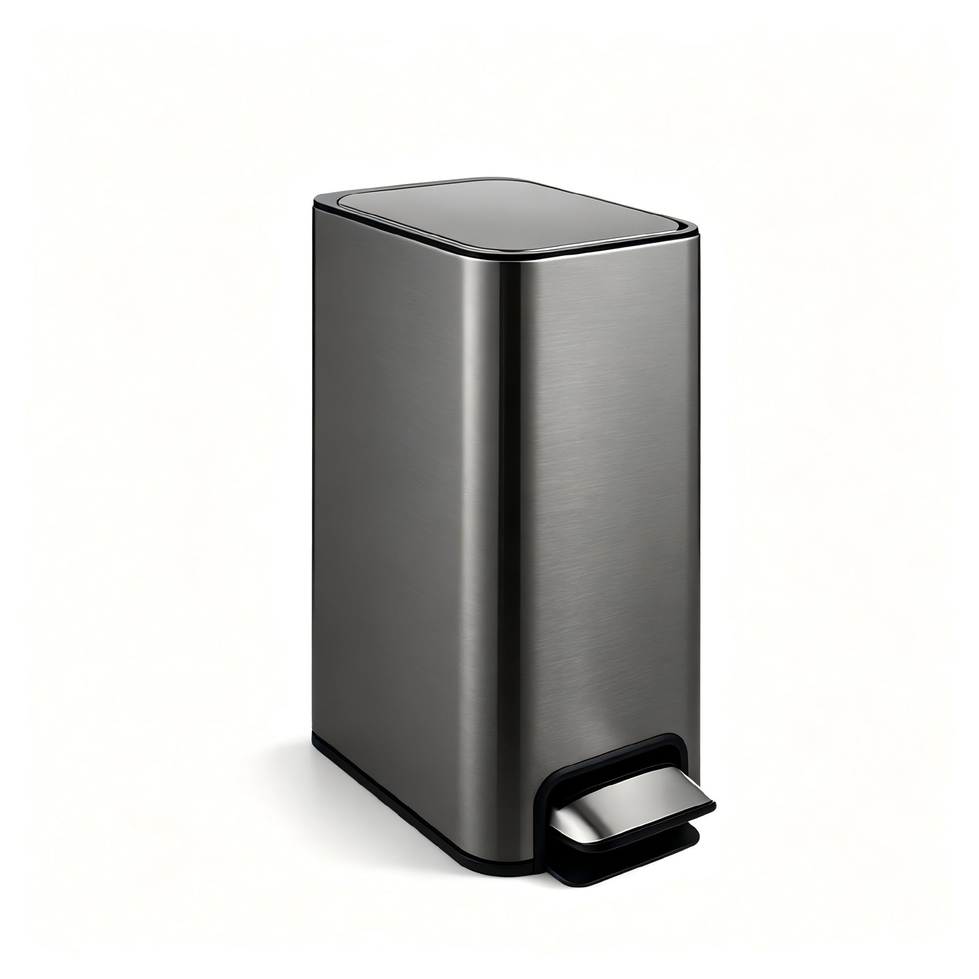 9L Slim Pedal Bin with Removable Inner Bucket - Titanium