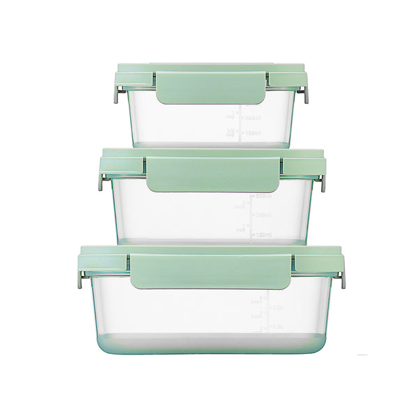 Lock & Lock NestnLock 3 Piece Container Set Sage