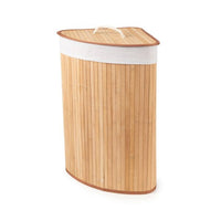 Corner Bamboo Laundry Basket