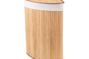 Corner Bamboo Laundry Basket