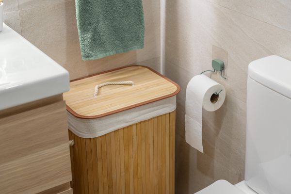 Rectangular Bamboo Laundry Basket