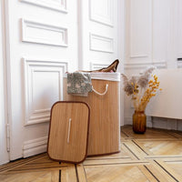 Rectangular Bamboo Laundry Basket