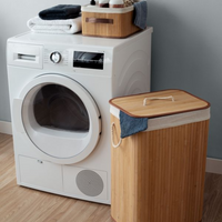 Rectangular Bamboo Laundry Basket