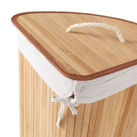 Corner Bamboo Laundry Basket